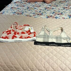 Calvin Klein t back bralet size Medium. 
No padding ultra thin bralets